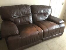 genuine leather reclining sofa for sale  WILLENHALL