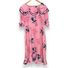 Usado, Vestido Muumu feito à mão estampa floral babado midi babado bainha mumu rosetas havaianas comprar usado  Enviando para Brazil