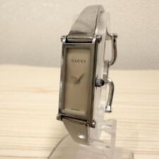 Excelente relógio GUCCI 1500L prata feito na Suíça aço inoxidável feminino do Japão comprar usado  Enviando para Brazil