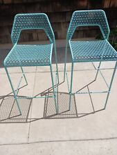 blue bar stool metal chair for sale  Huntington Beach