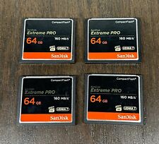 4 cartões de memória flash compacto SanDisk Extreme PRO 64GB UDMA 7 velocidades até 160MB/s comprar usado  Enviando para Brazil