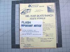 Folheto de skate vintage 1980 - Del Mar Skate Ranch Concurso Finals Estadual Regras de programação, usado comprar usado  Enviando para Brazil