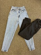 Calça jeans feminina CHIC vintage cintura alta "mãe" tamanho 7 média 2 PAR, usado comprar usado  Enviando para Brazil