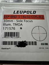 Used, Leupold 171576 VX-6HD 3-18x50mm 30mm Side Focus Illuminated TMOA - Matte Black for sale  Lexington