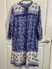 Matta Cotton Blue Silver Stripe Dress Sz S (item 8.2), begagnade till salu  Toimitus osoitteeseen Sweden