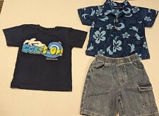 3 peças: shorts jeans infantil canoa surf camiseta Cherokee havaiana, 24 meses a 2T comprar usado  Enviando para Brazil
