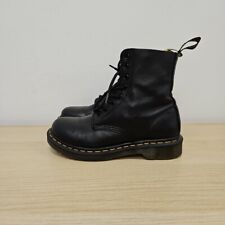 Dr Martens 1460 Pascal Womens Black Soft Leather Ankle 8 Hole Boots Uk 4 Eu 37 for sale  Shipping to South Africa