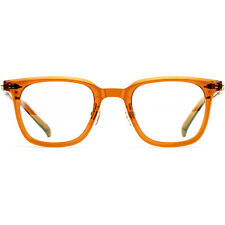 Usado, Óculos quadrados armação de óculos de acetato almofadas de nariz ajustáveis laranja armação de óculos comprar usado  Enviando para Brazil