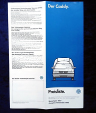 Caddy preisliste 1996 gebraucht kaufen  Vechta