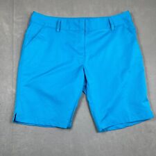 Bermuda Adidas feminina 14 azul golfe chino stretch climalite frente plana comprar usado  Enviando para Brazil