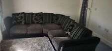 large black corner sofa for sale  FELTHAM