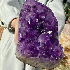 Usado, Piedra curativa geoda druzy cristal cuarzo racimo amatista natural 10,14 lb segunda mano  Embacar hacia Argentina