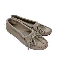 Used, Minnetonka Taupe Kitty Hardsole Moccasins 7.5 for sale  Shipping to South Africa