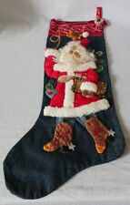 House of Hatten Talladas 3D Santa Face Muñeca Botas Vaquero Medias de Navidad 24" Usadas en Excelente Condición segunda mano  Embacar hacia Argentina