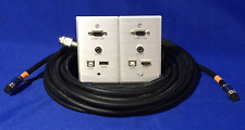 BUNDLE  (2) RapidRun HDMI/VGA/USB/3.5mm AV Wall Plates + 25’ Multi-Format Cable for sale  Shipping to South Africa