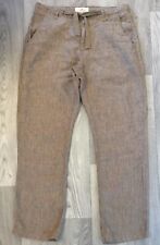 Used, Next Men’s Size 32 Short 100% Linen Drawstring Waist Cargo Trousers Vgc for sale  CLECKHEATON