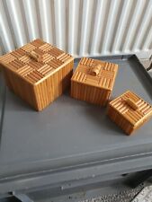 Wooden trinket bamboo for sale  TAUNTON