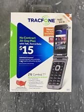 TRACFONE ZTE Z232TL Black & Gray 4G LTE Flip Cell Phone Text Camera Bluetooth for sale  Shipping to South Africa
