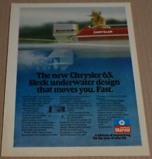 1977 Print Ad Chrysler Blonde Bikini Boat Marine Pinup Underwater design art for sale  Shipping to South Africa