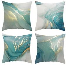 Usado, Cubierta de cojín azul turquesa Aqua cubierta abstracta de decoración del hogar 4 piezas segunda mano  Embacar hacia Mexico