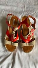 ladies leather wedge sandals for sale  CHORLEY