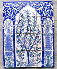 Handpainted tiles blue for sale  Shipping to Ireland