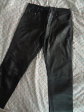 Mens black leather for sale  MANCHESTER