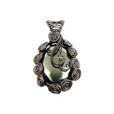Apache Pyrite Jewelry Copper Gift For Love Wire Wrapped Flower Pendant 2.36", used for sale  Shipping to South Africa