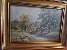 Framed painting woodland for sale  UK