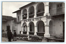 Cartão postal fotográfico c1940 Fachada Del Hotel Taxco Guerrero México RPPC comprar usado  Enviando para Brazil