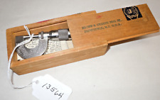 Brown & Sharpe No 5 Machinists 1/2" micrômetro e caixa de armazenamento de madeira original EUA, usado comprar usado  Enviando para Brazil