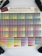 Usado, Póster de arte vintage de guía de selección de color de tinta Fox River Fabrica 25% algodón segunda mano  Embacar hacia Mexico