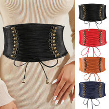 Espartilho de cintura feminino cintura larga couro elástico acessórios* comprar usado  Enviando para Brazil