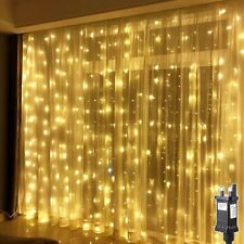 LED Curtain Lights Mains Powered Waterproof 400 Warm White Xmas Fairy Lights for sale  Shipping to South Africa