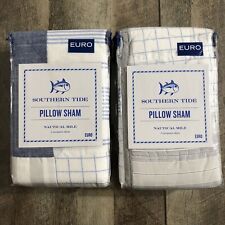 NOVO Southern Tide European Euro Pillow Sham NAUTICAL MILE Lote de 2 comprar usado  Enviando para Brazil