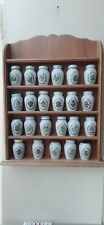 WOODEN SPICE RACK With 23 GLORIA CONCEPTS THE FRANKLIN MINT LIDDED SPICE JARS for sale  Shipping to South Africa