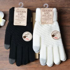 Usado, Luvas unissex pretas quentes de malha elástica inverno guantes de dedo tela sensível ao toque comprar usado  Enviando para Brazil