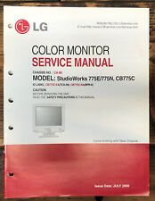 Monitor LG Studioworks 775E 775N CB775C Manual de Servicio *Original*, usado segunda mano  Embacar hacia Argentina