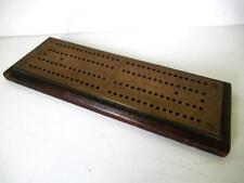ANTIQUE 19th CENTURY ENGLISH CRIBBAGE BOARD WOOD AND BRASS for sale  Shipping to South Africa