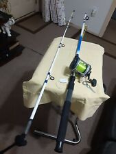 Usado, Vara de pesca para pesca Fire Cast 8'25 lb média ação pesada 2 peças e molinete EagleClaw comprar usado  Enviando para Brazil