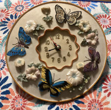 Reloj de pared Mariposas 3D, polipiedra 8" redondo ~ cocina, guardería, dormitorio, patio segunda mano  Embacar hacia Argentina