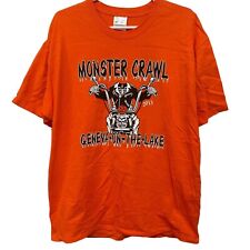 Camiseta Monster Crawl Geneva on the Lake 2013 Pub Bar Crawl laranja Halloween GG, usado comprar usado  Enviando para Brazil
