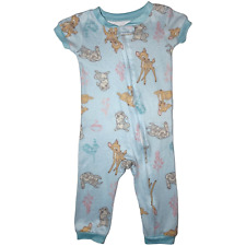 Disney Baby Soft Blue Bambi Baby Girl 9 Mos 1pc Pajama's Sleeper Thumper for sale  Shipping to South Africa