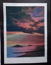 Philip Dunn SIGNED "Change In The Wind" BRIGHTON PALACE PIER Print 59.5 x 43cm, used for sale  Shipping to South Africa