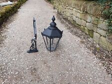 Large brass reclaimed Victorian style wall lamp/light/lantern coach house garden, used for sale  Shipping to South Africa