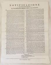 Notificazione spoleto 1831 usato  Foligno