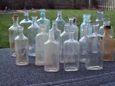 Antique Bottles. Medicine, Science. Aqua, clear bottle lot. 20 in all. Old Glass for sale  Shipping to South Africa