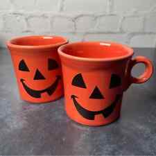 Fiesta Ware Homer Laughlin Co Canecas Halloween Abóbora Jack-o-lantern Conjunto de 2 comprar usado  Enviando para Brazil