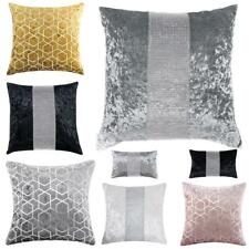 Diamante & Metallic Crushed Velvet Cushion Covers SECONDS Grey White Black Pink for sale  Shipping to South Africa