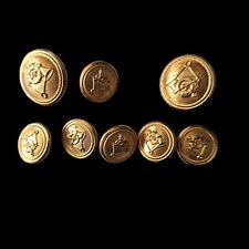 Ralph Lauren Blazer Set of 8 Gold Tone Solid Metal Replacement Buttons for sale  Shipping to South Africa